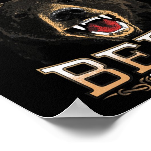 いつもビアシーズンベアービアハンテおもしろいだ ポスター (角)