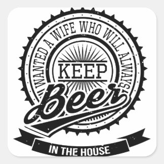 いつもビールのシールを貼る妻保が欲しかった スクエアシール