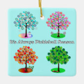 いつもピックボールの季節 – Four Seasons Tree セラミックオーナメント (正面)