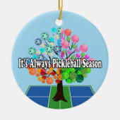 いつもピックボールの季節 – Four Seasons Tree セラミックオーナメント (正面)