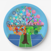 いつもピックボールの季節 – Four Seasons Tree ペーパープレート (正面)