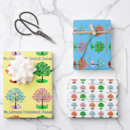 いつもピックボールの季節 – Four Seasons Tree ラッピングペーパーシート