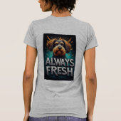 いつもフレッシュな犬の肖像画 Tシャツ (裏面)