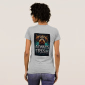 いつもフレッシュな犬の肖像画 Tシャツ (裏面フル)