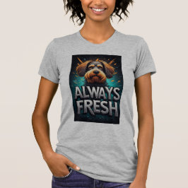 いつもフレッシュな犬の肖像画 Tシャツ