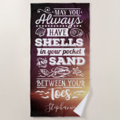 いつもポケットに貝殻を入れてくれないか ビーチタオル (正面)