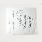 いつもミニマルな引用文結婚のシンプル タペストリー (正面(横))