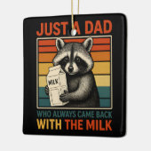 いつもミルクで来戻るただのパパ セラミックオーナメント (左)