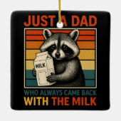 いつもミルクで来戻るただのパパ セラミックオーナメント (裏面)