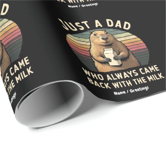 いつもミルクで来戻るただのパパ ラッピングペーパー (ロールコーナー)