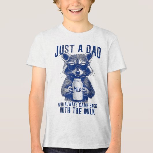 いつもミルク来の泡で戻るただのパパ トライブレンドＴシャツ (正面)