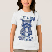 いつもミルク来の泡で戻るただのパパ トライブレンドＴシャツ (正面)