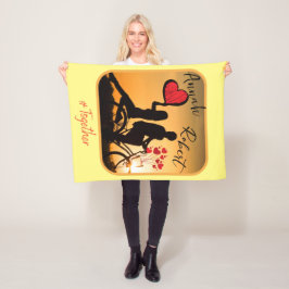 いつもロマンチックな愛 フリースブランケット