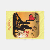 いつもロマンチックな愛 フリースブランケット (正面(横))