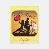いつもロマンチックな愛 フリースブランケット (正面)