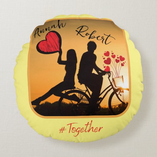 いつもロマンチックな愛 ラウンドクッション (正面)