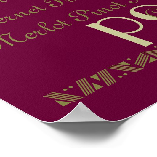 「いつもワインの時間」の言葉のフランスの引用文 ポスター (角)