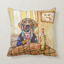 いつもワインを飲んでいるハウンドドッグはありません