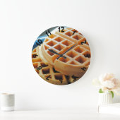 いつもワッフルの時間だ | ラージ壁時計 (ホーム)