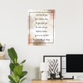 いつも一人で神と共に生きる感動的 ポスター (ホームオフィス)