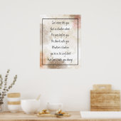 いつも一人で神と共に生きる感動的 ポスター (キッチン)