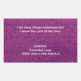 いつも主に仕える。 長方形シール