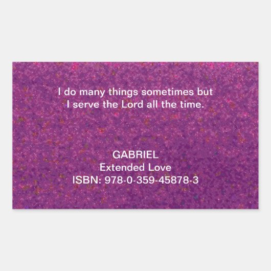 いつも主に仕える。 長方形シール (正面)