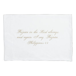 いつも主に喜びなさい。聖書のエレガント詩 枕カバー