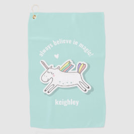 いつも信じ魔法だ！かわいい子どもたち ゴルフタオル