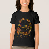 いつも優しい女性男性子供の手紙やる気を起こさせる トライブレンドＴシャツ (正面)