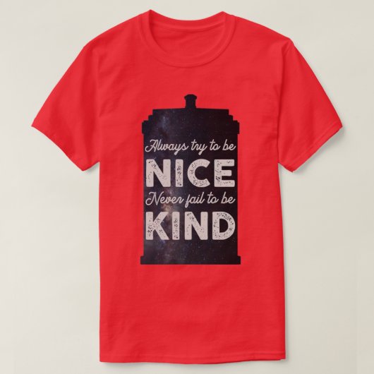 いつも優しくしてみる決して優しくならない Tシャツ (デザイン正面)