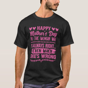 いつも元気な女性に幸せな母の日 Tシャツ
