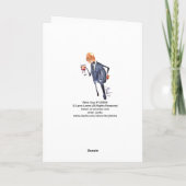 いつも冗談を言ってる男！父の日を祝う カード (裏面)