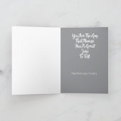 いつも冗談を言ってる男！父の日を祝う カード (内部)