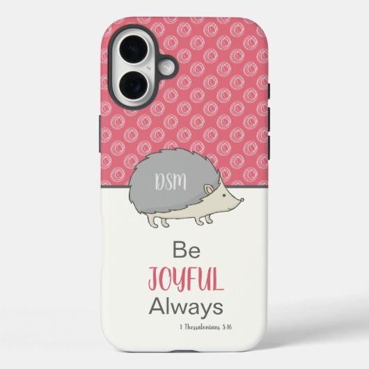 いつも可愛いハリネズミが喜ぶ Case-Mate iPhoneケース (裏面)