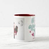 いつも可愛いロマンチックな写真バレンタイン ツートーンマグカップ (中央)