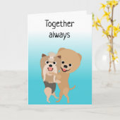 いつも可愛い愛犬の記念日 カード (黄色い花)