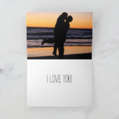 いつも君だ |ロマンチックカスタムな写真 カード (内部)