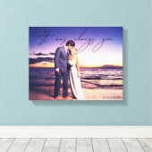 いつも君の引用文結婚の写真 キャンバスプリント (インサイチュ (ウッドフロア))