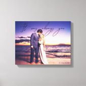 いつも君の引用文結婚の写真 キャンバスプリント (正面)