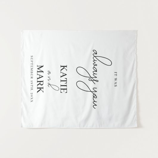 いつも君の旗結婚の看板だ タペストリー (正面(横))