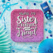 いつも妹はずっと友達のタイポグラフィ ペーパープレート (パーティー)