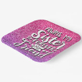 いつも妹はずっと友達のタイポグラフィ ペーパープレート (傾斜あり)