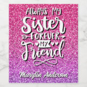 いつも妹はずっと友達のタイポグラフィ ワインラベル (シングルラベル)