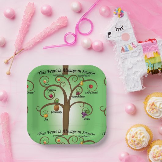 いつも季節の魂の果実 ペーパープレート (パーティー)