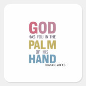 いつも導いてくれる神の摂理の手 スクエアシール (正面)