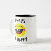 いつも幸せである ツートーンマグカップ (正面左)
