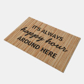 いつも幸せな時間のまわりにのカスタムおもしろい ドアマット (アングル)