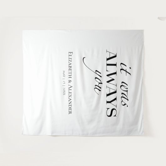 いつも引用文結婚の背景 タペストリー (正面(横))