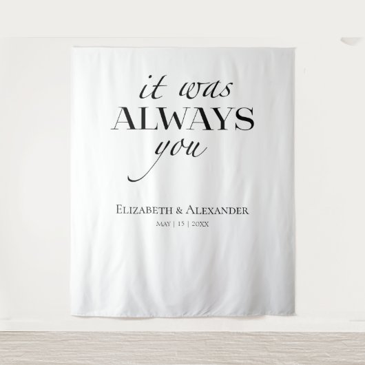 いつも引用文結婚の背景 タペストリー (正面)